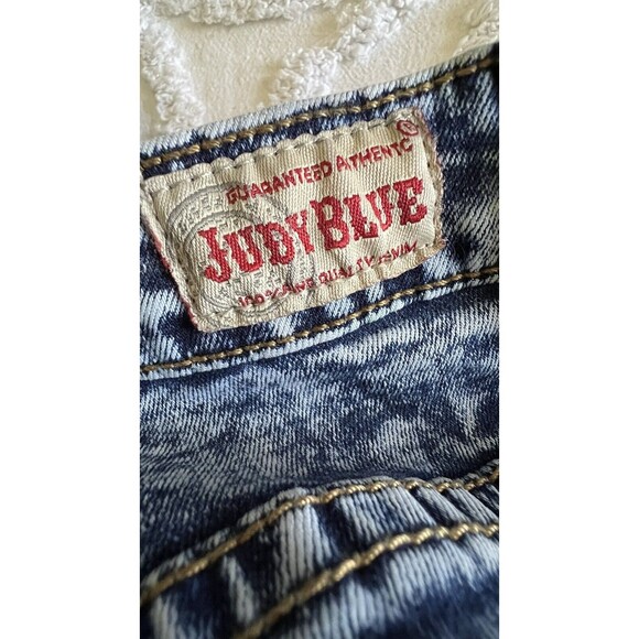 Judy Blue Jeans distressed ripped acid wash retro destroyed blue denim 3X / 20W - Picture 5 of 15